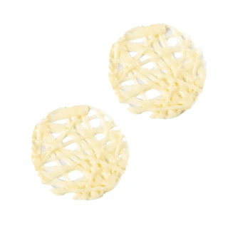 Mesh hvit sjokolade Ø4cm - 75stk