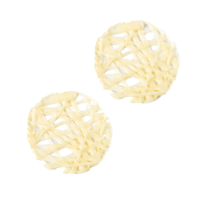 Mesh hvit sjokolade Ø4cm - 75stk 