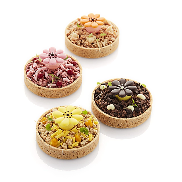 Margeritt hvit sjokolade - 162stk Assortert - Ø2,5cm - Ø3cm - Ø3,5cm 