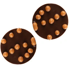 Sjokoplett mørk/karamell ø3cm - 280stk