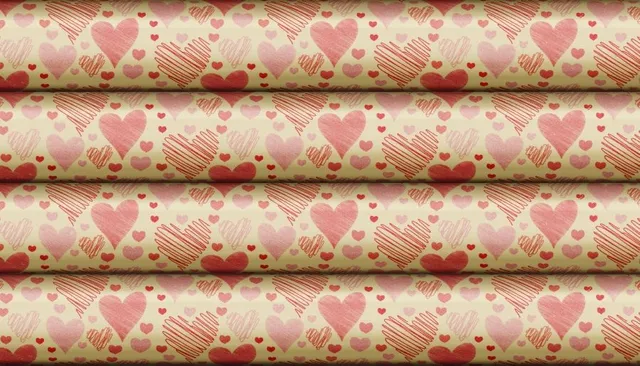 Transferark sjokolade hjerte ass - 24stk 30 x 40cm 