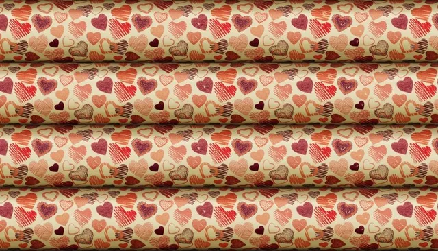 Transferark sjokolade hjerte ass - 24stk 30 x 40cm 