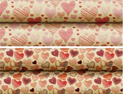 Transferark sjokolade hjerte ass - 24stk 30 x 40cm