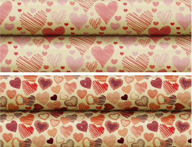 Transferark sjokolade hjerte ass - 24stk 30 x 40cm 