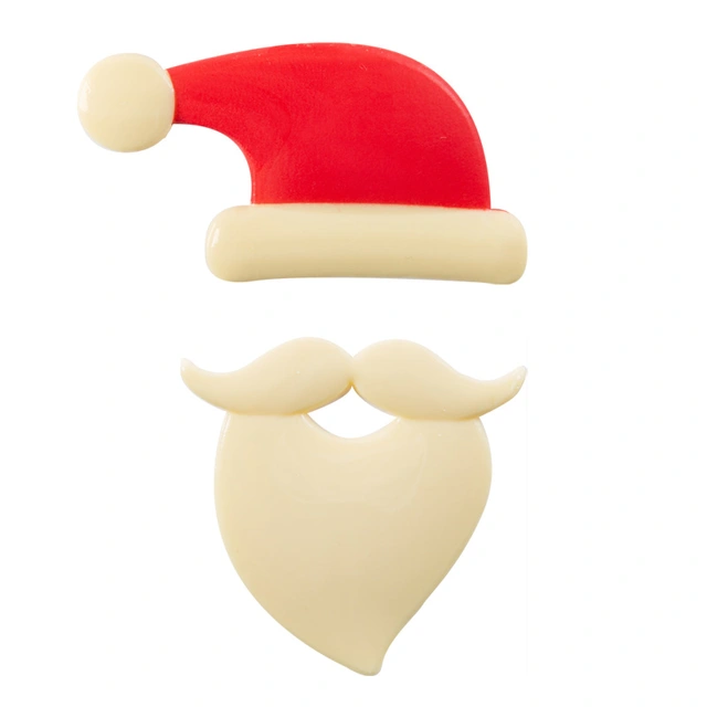 Sjokoskilt Kit Nisse - 15 sett Skjegg: 8x8cm, Lue: 10x5,5cm 