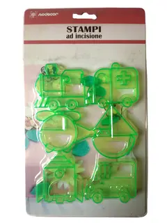 Utstikker transportmidler - 6stk 5/7x5/6cm,  ass.