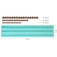 Silikonform perlelenke 0.3, 0.4 og 0.5 cm