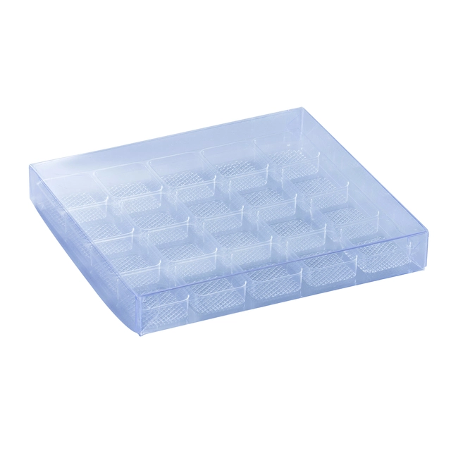 Konfekteske 20 biter transparent - 25stk 160 x 150 x H20mm 