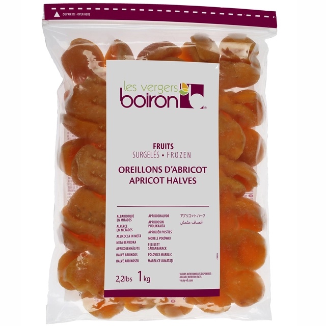 Aprikos singelfryst - 1kg Halve, uten skall - Marokko 