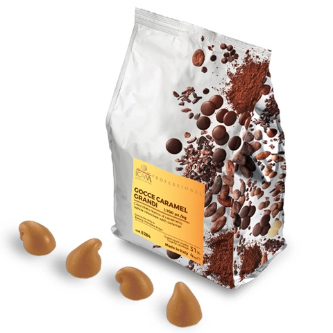 Sjokoladedråper karamell XL Bakefast, 1.700 stk/kg ~ 0.6g stk 