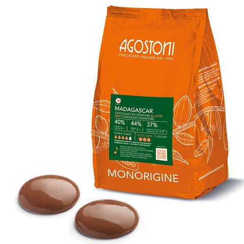 Madagascar 40% sjokolade Rik kakaosmak & melk, noter av gul frukt 