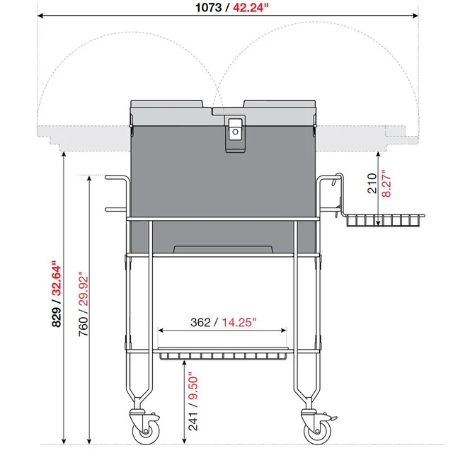 Coolbox Pans Tralle Praktisk, sammenleggbar, rustfritt stål 
