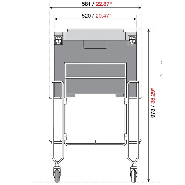 Coolbox Pans Tralle Praktisk, sammenleggbar, rustfritt stål 