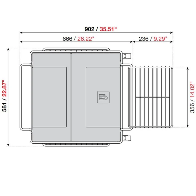 Coolbox Pans Tralle Praktisk, sammenleggbar, rustfritt stål 