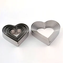 Utstikker sett Hjerte - 12stk Fra Ø36 til Ø140mm