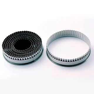 Utstikker sett rund bølgete - 9stk Fra Ø30mm til Ø110mm