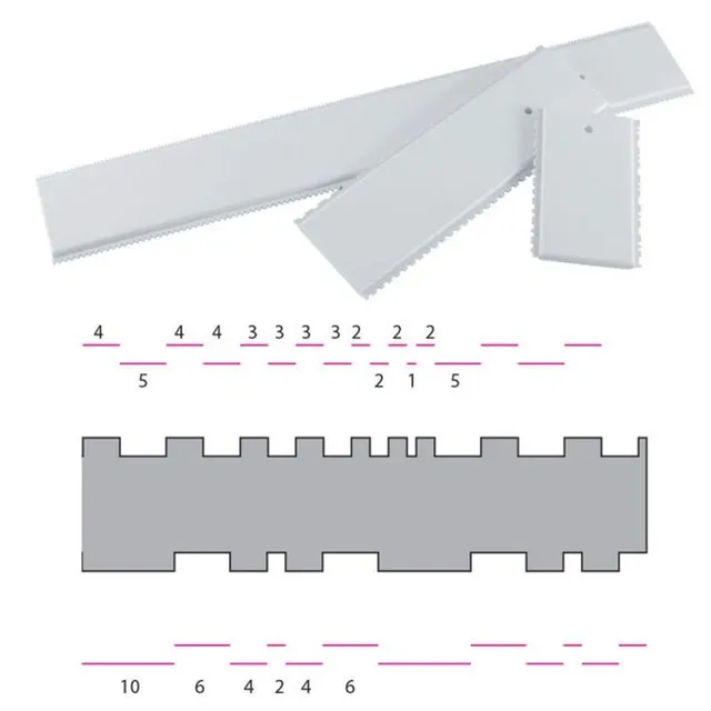 Strukturskrape 34cm bredde 