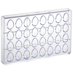 Konfektform polykarbonat 3D Egg 22 x H32mm - 7gr x 32