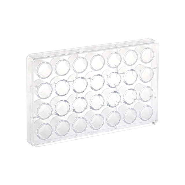 Støpeform høyt beger polykarbonat Ø27 x H31 mm - 28 hull 