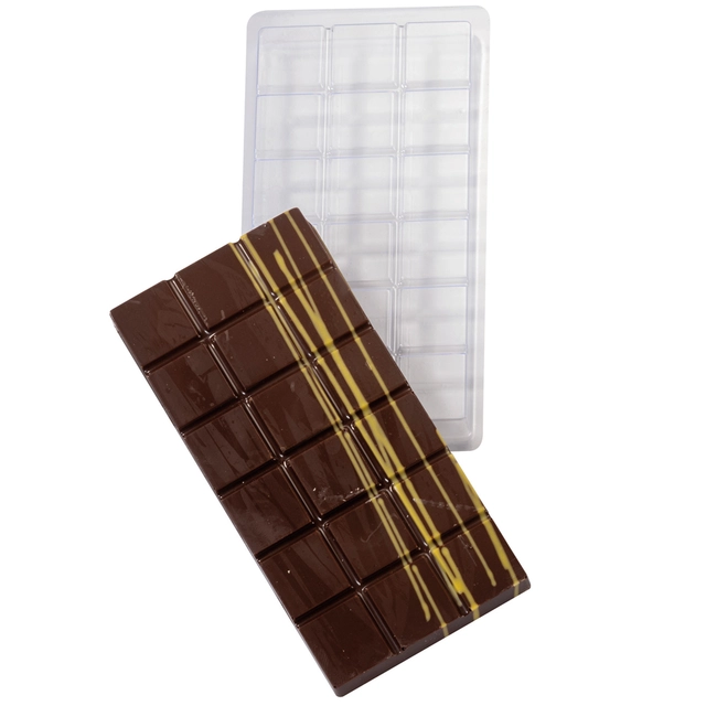 Sjokoladeplate thermo mould - 5stk 150 x 70 x H8mm - 100g x 5 