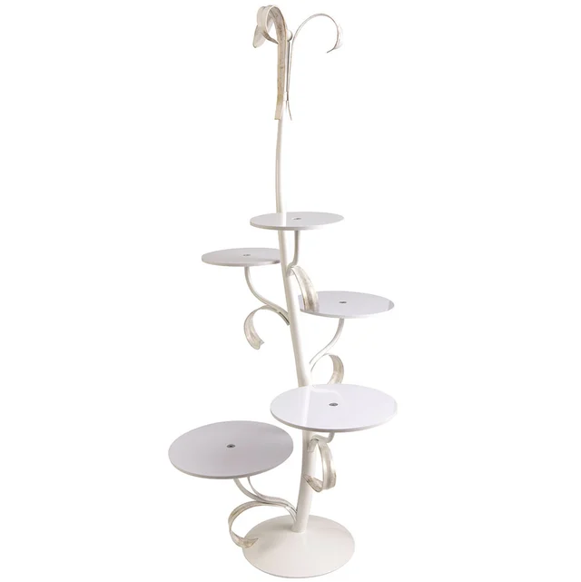 Kakestativ Romantic - 5 nivåer Ø20, 22, 26, 28, 30cm - H:125cm 