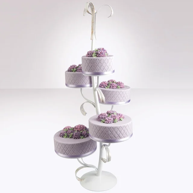 Kakestativ Romantic - 5 nivåer Ø20, 22, 26, 28, 30cm - H:125cm 