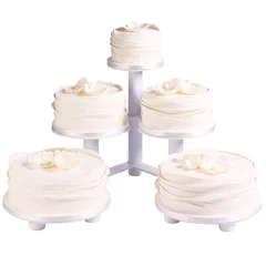 Kakestativ 5 nivåer 1xØ20, 2xØ26, 2xØ32cm - 100 x 53 x H39cm