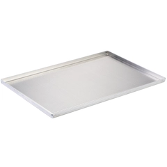 Bakebrett alu. perforert 60 x 40 x H2cm Lavkant 4 sider, 1.5mm tykk