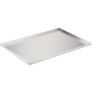 Bakebrett alu. perforert 60 x 40 x H2cm Lavkant 4 sider, 1.5mm tykk