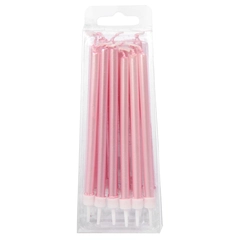 Kakelys rosa - 12stk H: 11,5cm - UTGÅR