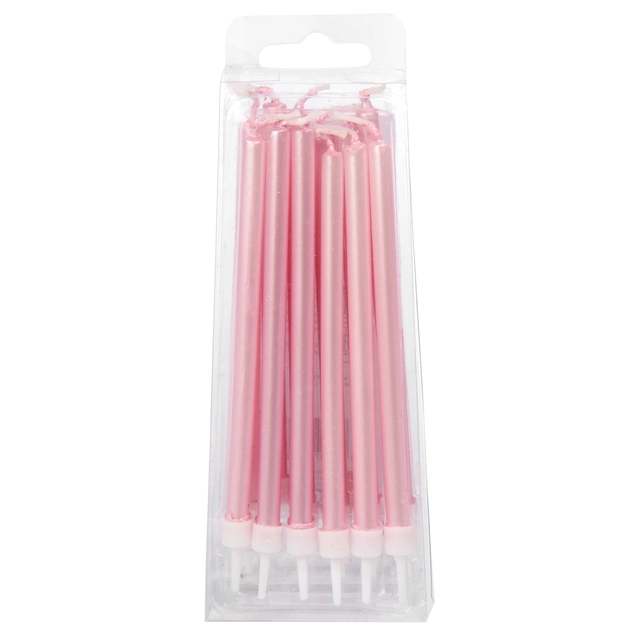 Kakelys rosa - 12stk H: 11,5cm - UTGÅR 