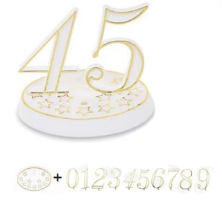 Bursdagstall med sokkel 0-10 100 stk, assortert 