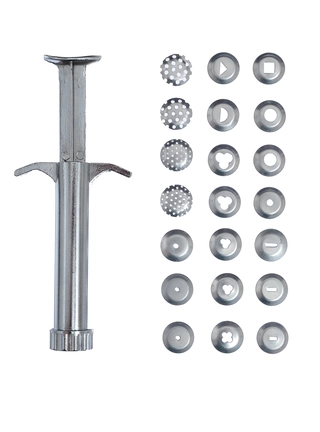 Dekorsprøyte 9,5cm m/21 dyser For marsipan, fondant eller sweet lace