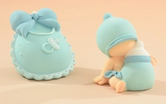 Dåpspynt baby/smekke H5.5cm blå, 2ass.