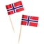 Norske flagg på pinne - 720stk Til kransekake og liknende mat