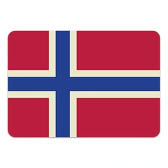 Sjokoladeskilt Norsk Flagg - 192stk Hvit sjokolade - 4 x 2,8cm