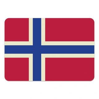 Sjokoladeskilt Norsk Flagg - 192stk Hvit sjokolade - 4 x 2,8cm