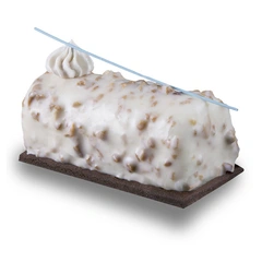 Hvit kokos glasur Crunchy biter av mandler og kjeks