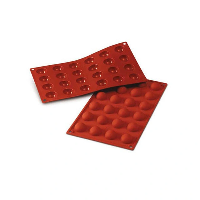 SF006 - TERRACOTTA SILICONFLEX NACKED IT EM NR.24 HALF-SPHERES ø30 MM H 15 MM 