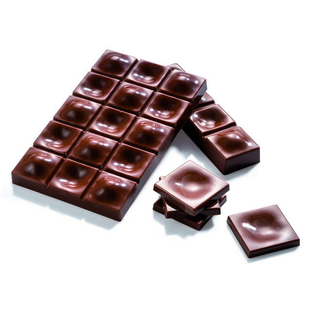 Støpeform sjokoladeplate polykarbonat 117 x 71 x H31mm - 80g x 3 