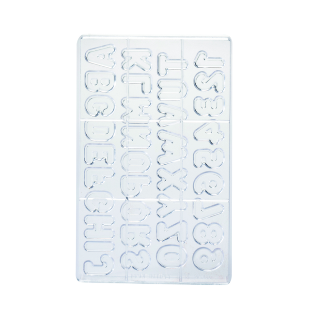 Konfektform polykarbonat Alfabetet A-Z Ca. 2 x 3cm 