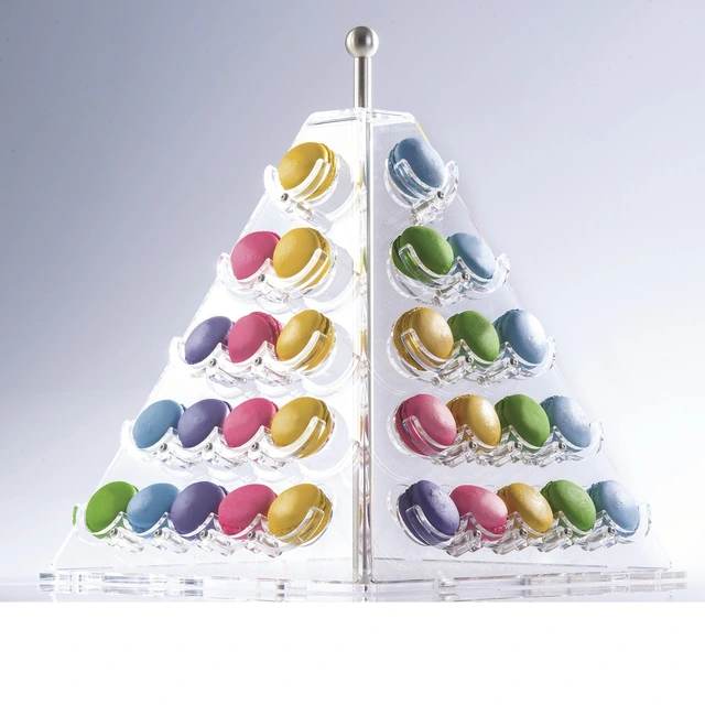 Kakestativ for 60 makroner 35 x 35 x H45cm 