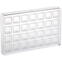 Konfektform polykarbonat 1303 27 x 27 x H18mm - 11ml x 28