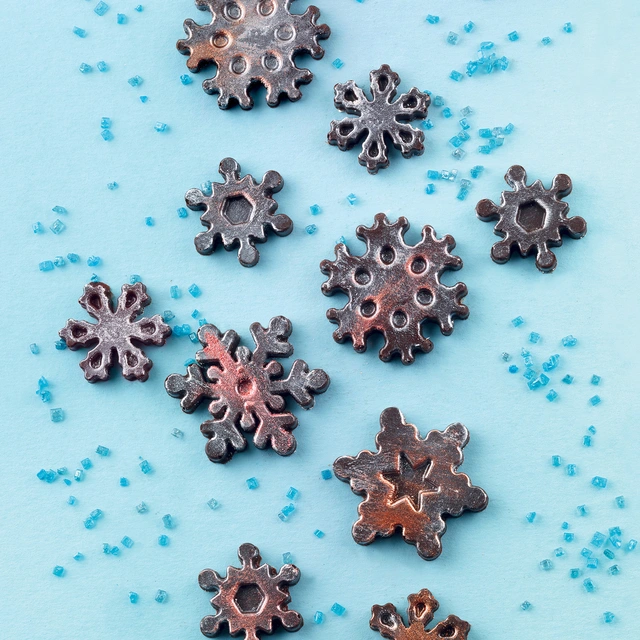 Konfektform silikon - SCG40 Snowflake Ø35 x H4mm - 3ml x 14 