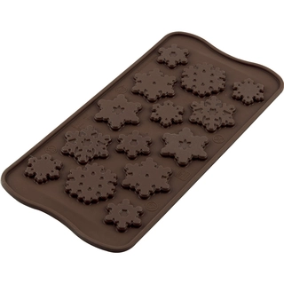 Konfektform silikon - SCG40 Snowflake Ø35 x H4mm - 3ml x 14