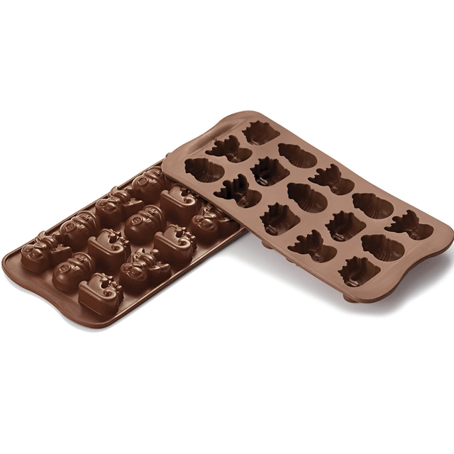 Konfektform silikon - SCG23 Choco Winter 33 x 27 x H15mm - 8ml x 15 
