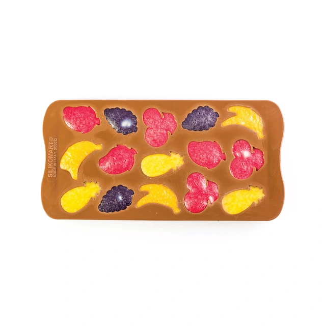 Konfektform silikon - SCG32 Fruit 32 x 32 x H15mm - 10ml x 15 