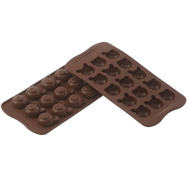 Konfektform silikon - SCG35 Pigs 31 x 29 x H15mm - 6ml x 15 