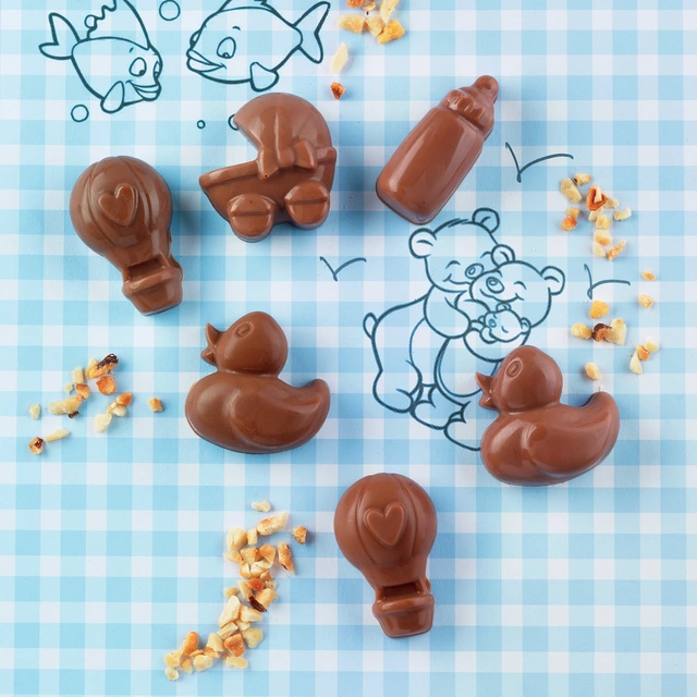 Konfektform silikon - SCG31 Baby 35 x 32 x H16mm - 11ml x 12 