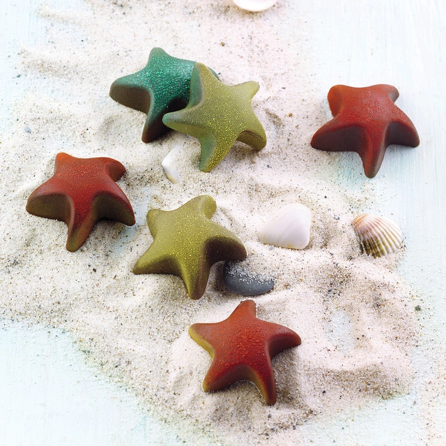 Konfektform silikon - SCG42 Starfish 34 x 34 x H15mm - 6ml x 14 